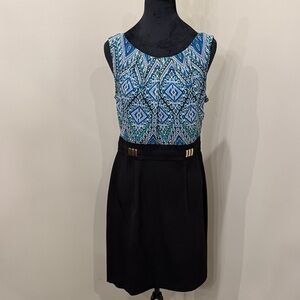 Alyx Blue and Black Midi Dress sz 10